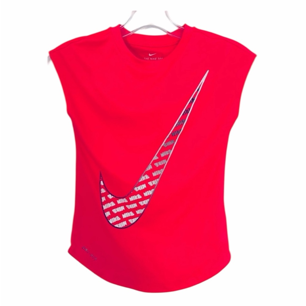 Nike Girl’s Red Sleeveless Top with Logo - Size 6X - Pre-Loved